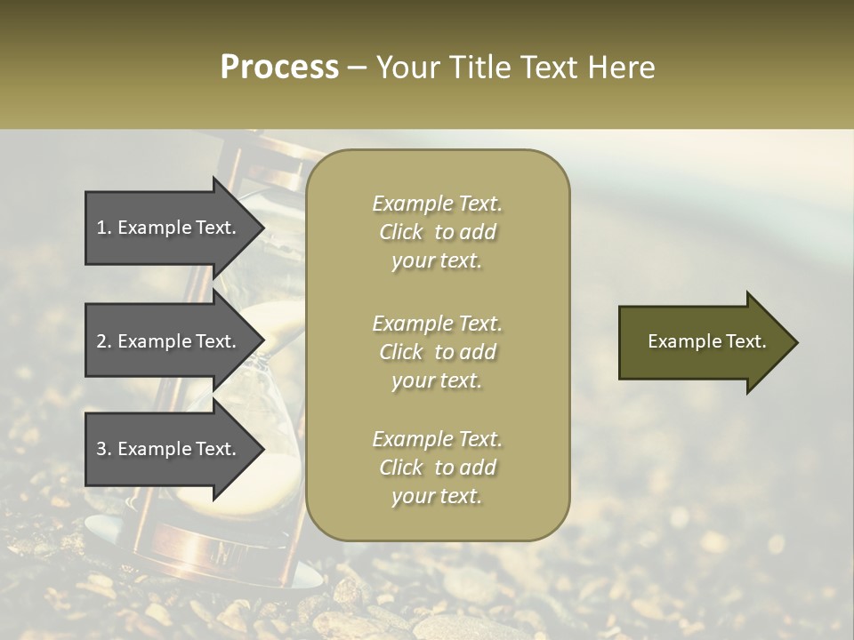 An Hourglass Sitting On Top Of A Pile Of Rocks PowerPoint Template