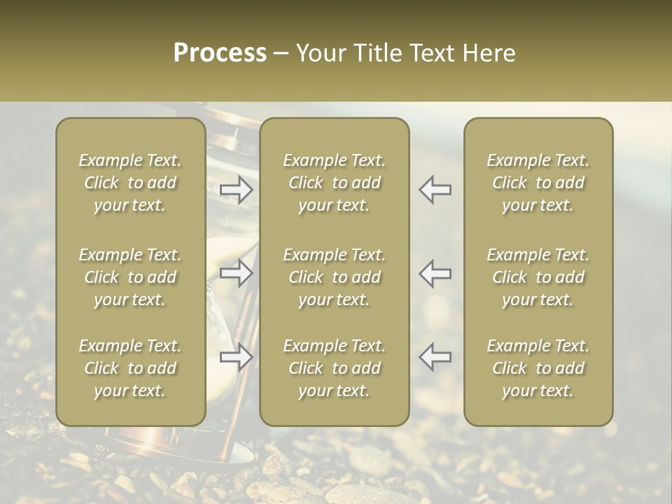 An Hourglass Sitting On Top Of A Pile Of Rocks PowerPoint Template