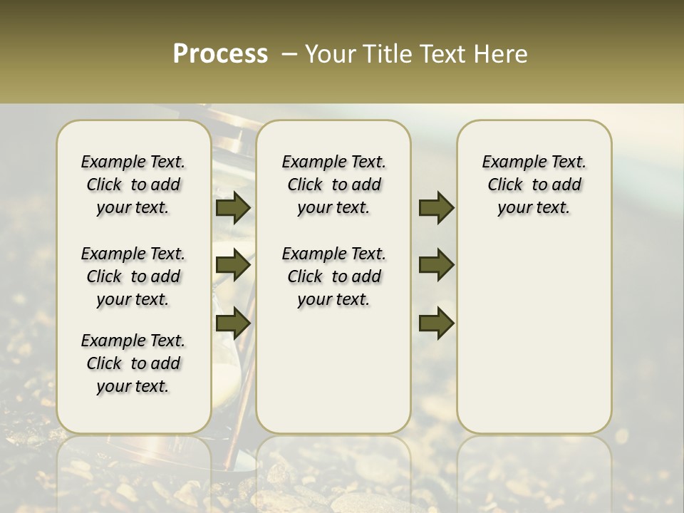 An Hourglass Sitting On Top Of A Pile Of Rocks PowerPoint Template