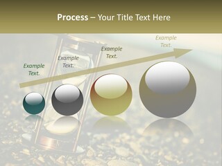 An Hourglass Sitting On Top Of A Pile Of Rocks PowerPoint Template