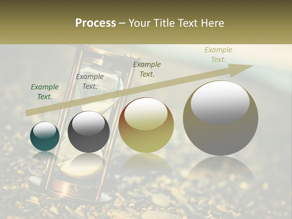 An Hourglass Sitting On Top Of A Pile Of Rocks PowerPoint Template