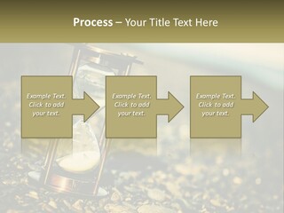 An Hourglass Sitting On Top Of A Pile Of Rocks PowerPoint Template