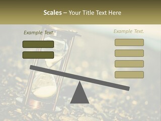 An Hourglass Sitting On Top Of A Pile Of Rocks PowerPoint Template