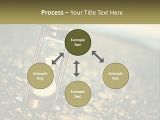 An Hourglass Sitting On Top Of A Pile Of Rocks PowerPoint Template