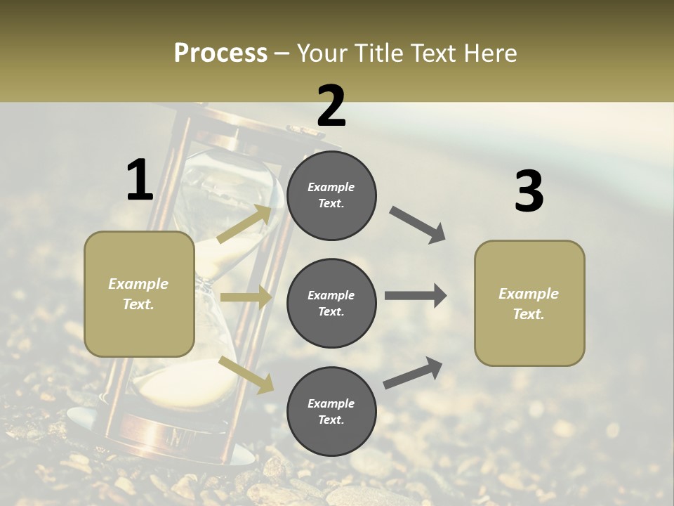 An Hourglass Sitting On Top Of A Pile Of Rocks PowerPoint Template