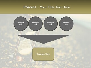 An Hourglass Sitting On Top Of A Pile Of Rocks PowerPoint Template