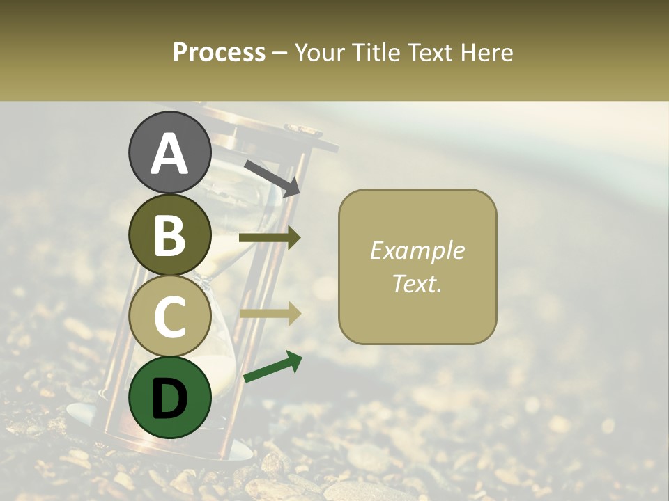 An Hourglass Sitting On Top Of A Pile Of Rocks PowerPoint Template