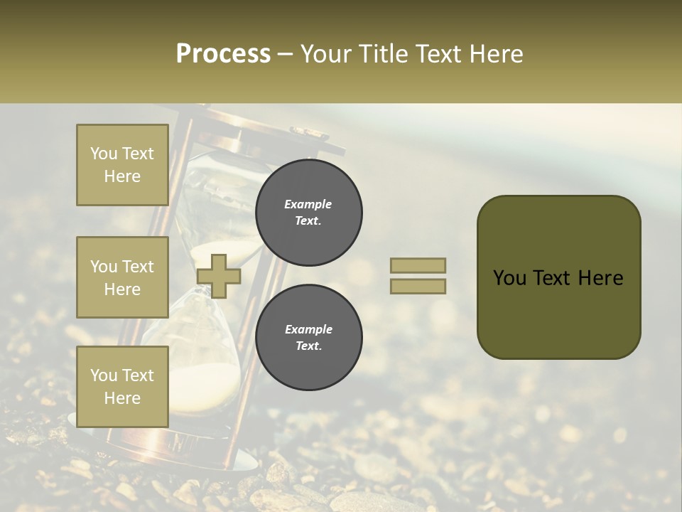 An Hourglass Sitting On Top Of A Pile Of Rocks PowerPoint Template