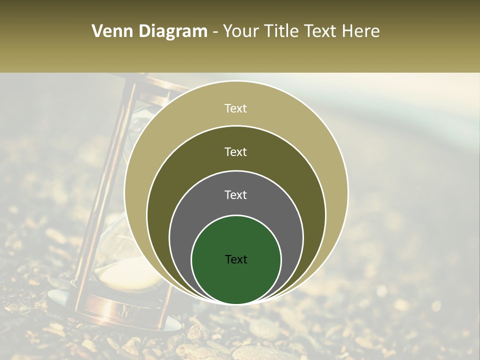 An Hourglass Sitting On Top Of A Pile Of Rocks PowerPoint Template