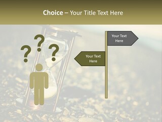 An Hourglass Sitting On Top Of A Pile Of Rocks PowerPoint Template