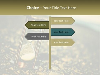 An Hourglass Sitting On Top Of A Pile Of Rocks PowerPoint Template