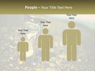 An Hourglass Sitting On Top Of A Pile Of Rocks PowerPoint Template