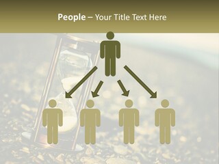 An Hourglass Sitting On Top Of A Pile Of Rocks PowerPoint Template