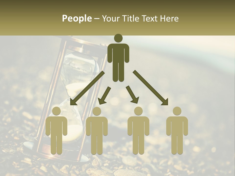 An Hourglass Sitting On Top Of A Pile Of Rocks PowerPoint Template