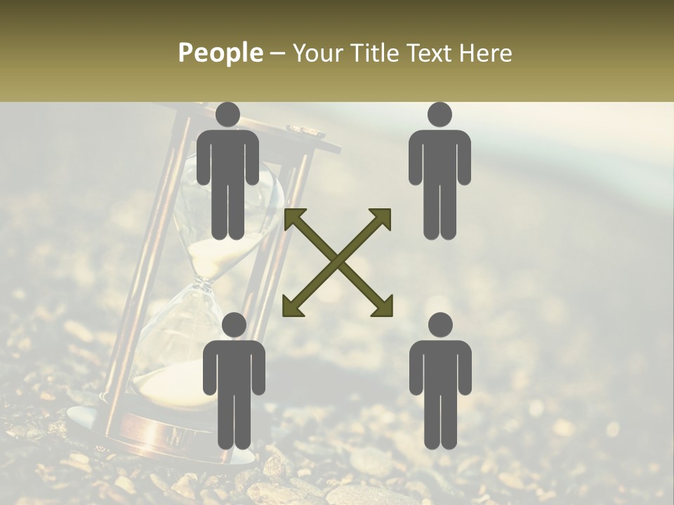An Hourglass Sitting On Top Of A Pile Of Rocks PowerPoint Template