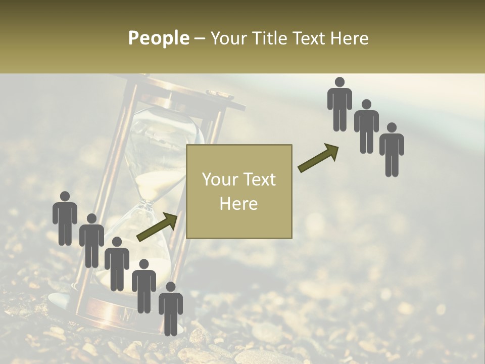 An Hourglass Sitting On Top Of A Pile Of Rocks PowerPoint Template