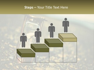 An Hourglass Sitting On Top Of A Pile Of Rocks PowerPoint Template