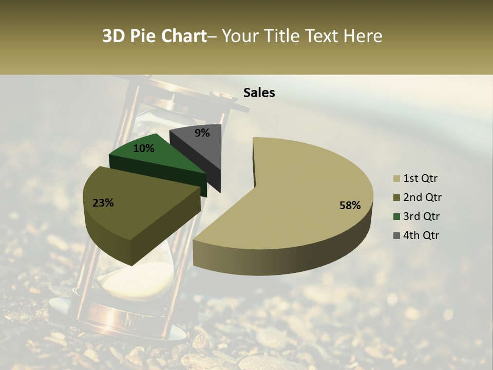 An Hourglass Sitting On Top Of A Pile Of Rocks PowerPoint Template