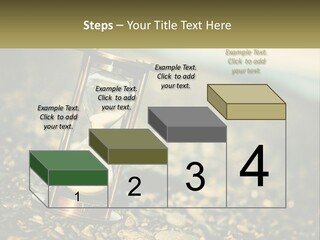 An Hourglass Sitting On Top Of A Pile Of Rocks PowerPoint Template