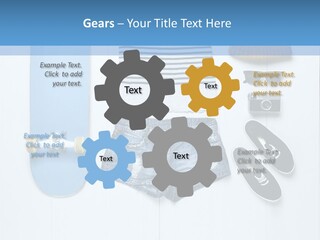 A Skateboard, Hat, Sunglasses, And A Pair Of Shorts Lay On A PowerPoint Template