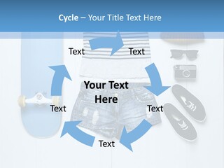 A Skateboard, Hat, Sunglasses, And A Pair Of Shorts Lay On A PowerPoint Template