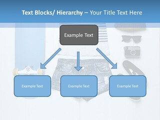 A Skateboard, Hat, Sunglasses, And A Pair Of Shorts Lay On A PowerPoint Template