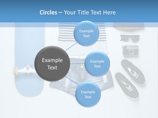 A Skateboard, Hat, Sunglasses, And A Pair Of Shorts Lay On A PowerPoint Template