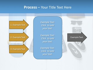 A Skateboard, Hat, Sunglasses, And A Pair Of Shorts Lay On A PowerPoint Template
