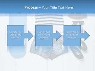 A Skateboard, Hat, Sunglasses, And A Pair Of Shorts Lay On A PowerPoint Template