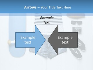 A Skateboard, Hat, Sunglasses, And A Pair Of Shorts Lay On A PowerPoint Template
