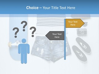 A Skateboard, Hat, Sunglasses, And A Pair Of Shorts Lay On A PowerPoint Template