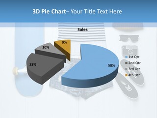 A Skateboard, Hat, Sunglasses, And A Pair Of Shorts Lay On A PowerPoint Template