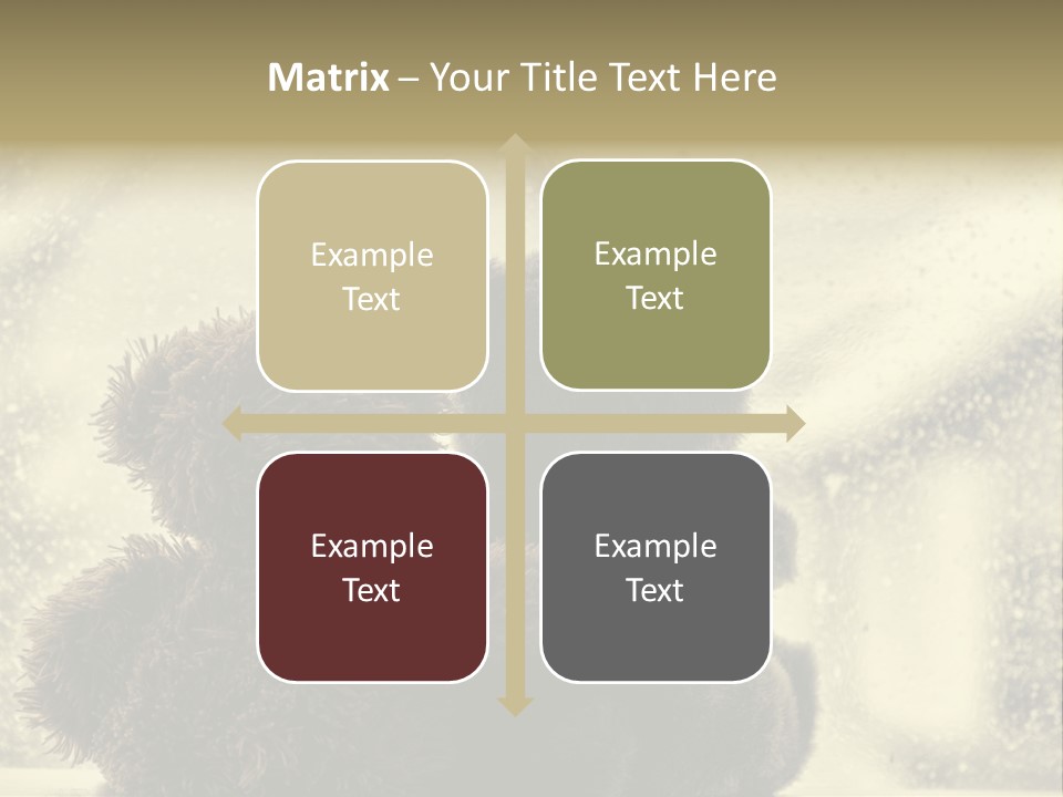 A Teddy Bear Sitting Next To Another Teddy Bear On A Rainy Day PowerPoint Template