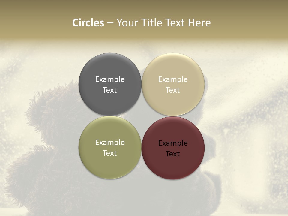 A Teddy Bear Sitting Next To Another Teddy Bear On A Rainy Day PowerPoint Template