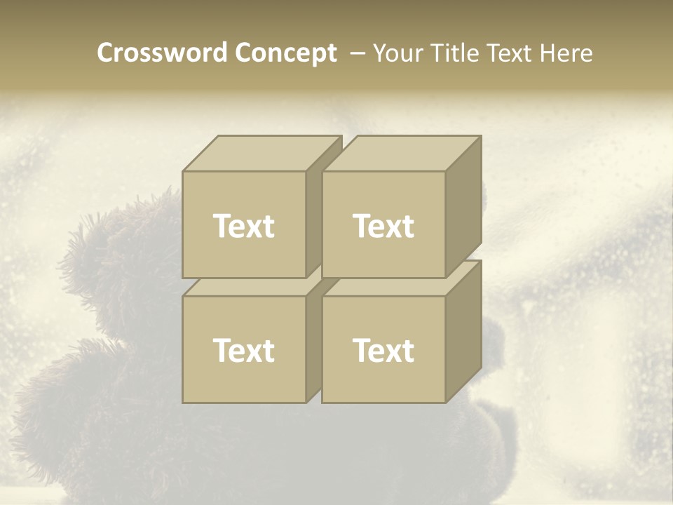 A Teddy Bear Sitting Next To Another Teddy Bear On A Rainy Day PowerPoint Template