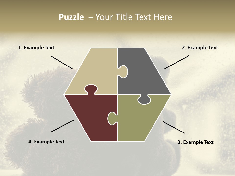 A Teddy Bear Sitting Next To Another Teddy Bear On A Rainy Day PowerPoint Template