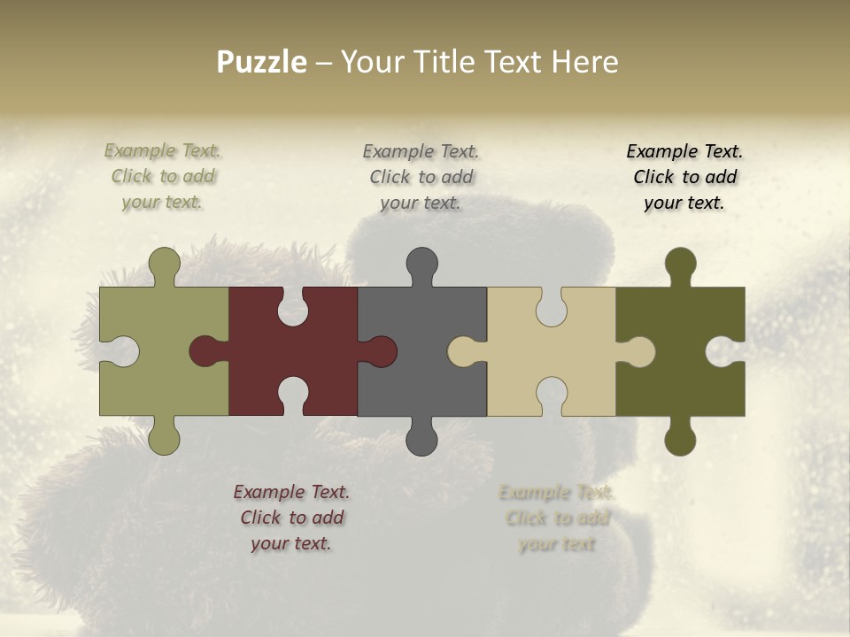 A Teddy Bear Sitting Next To Another Teddy Bear On A Rainy Day PowerPoint Template