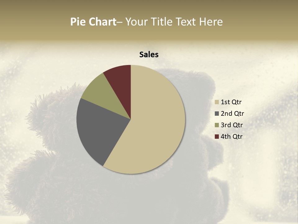A Teddy Bear Sitting Next To Another Teddy Bear On A Rainy Day PowerPoint Template