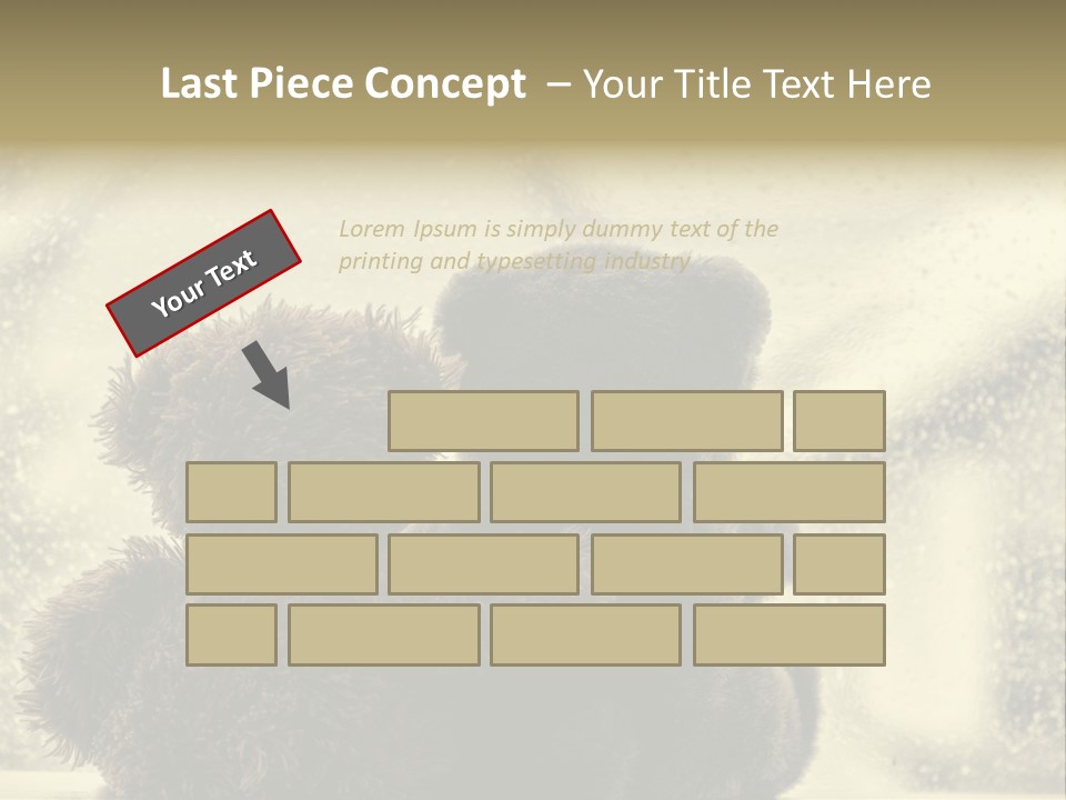 A Teddy Bear Sitting Next To Another Teddy Bear On A Rainy Day PowerPoint Template