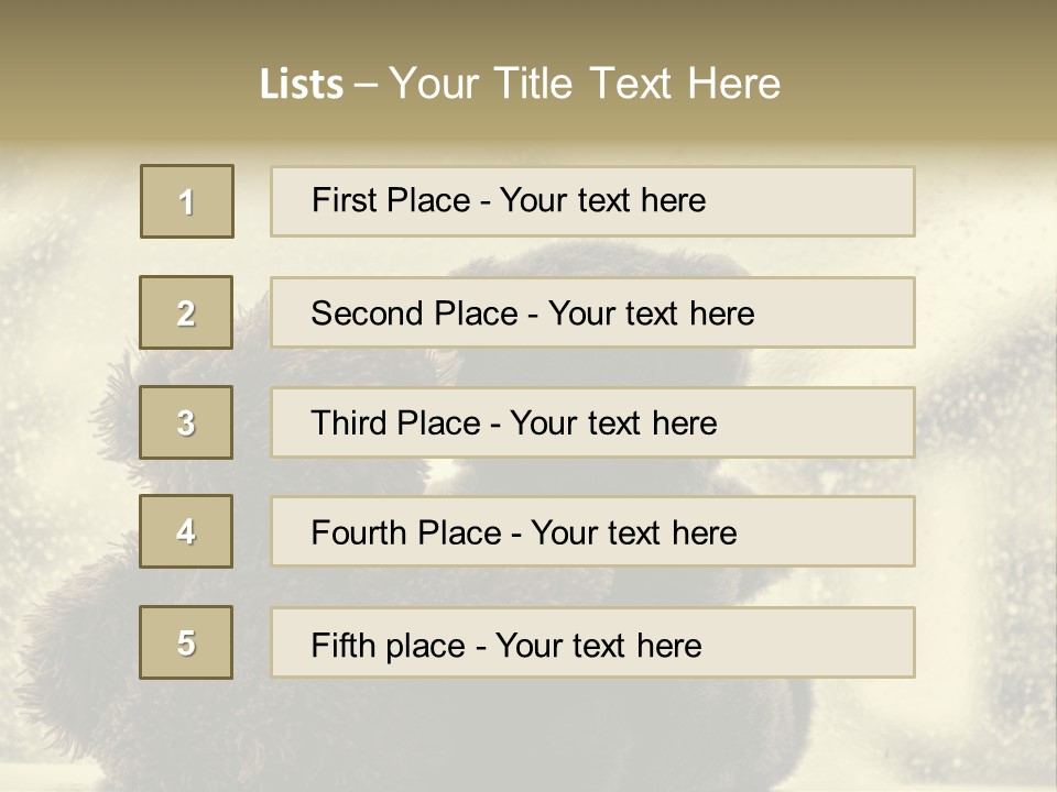 A Teddy Bear Sitting Next To Another Teddy Bear On A Rainy Day PowerPoint Template