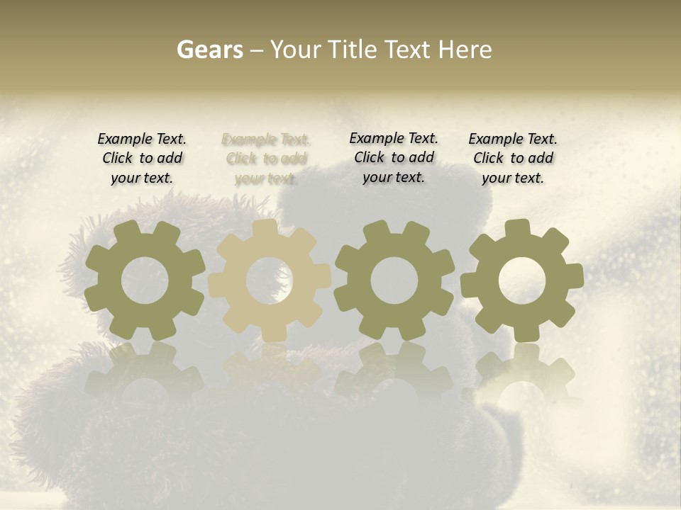 A Teddy Bear Sitting Next To Another Teddy Bear On A Rainy Day PowerPoint Template