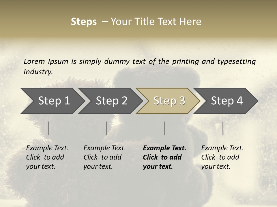 A Teddy Bear Sitting Next To Another Teddy Bear On A Rainy Day PowerPoint Template