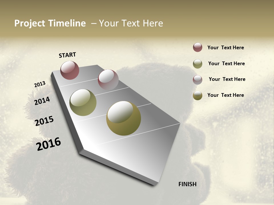 A Teddy Bear Sitting Next To Another Teddy Bear On A Rainy Day PowerPoint Template