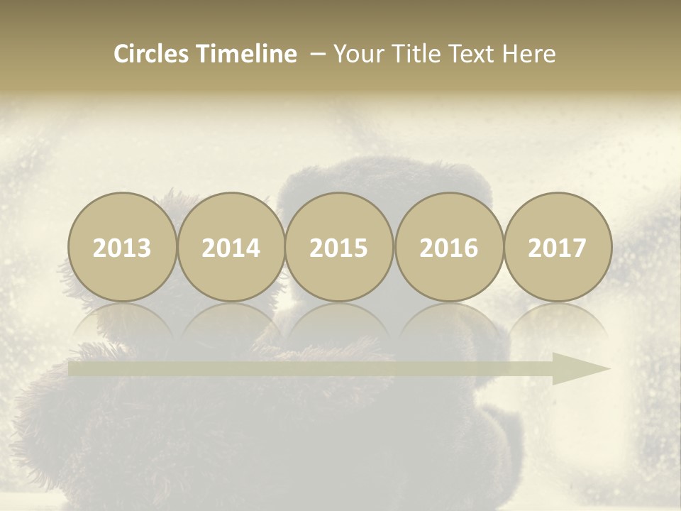 A Teddy Bear Sitting Next To Another Teddy Bear On A Rainy Day PowerPoint Template