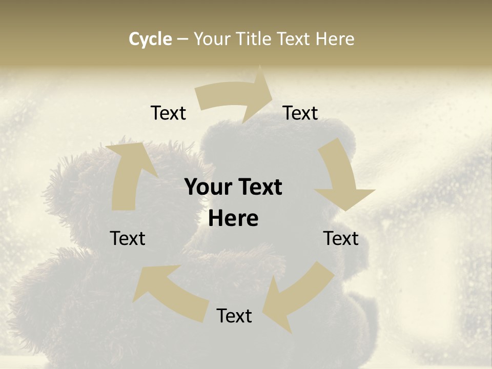 A Teddy Bear Sitting Next To Another Teddy Bear On A Rainy Day PowerPoint Template