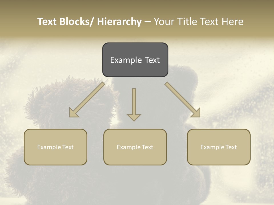 A Teddy Bear Sitting Next To Another Teddy Bear On A Rainy Day PowerPoint Template