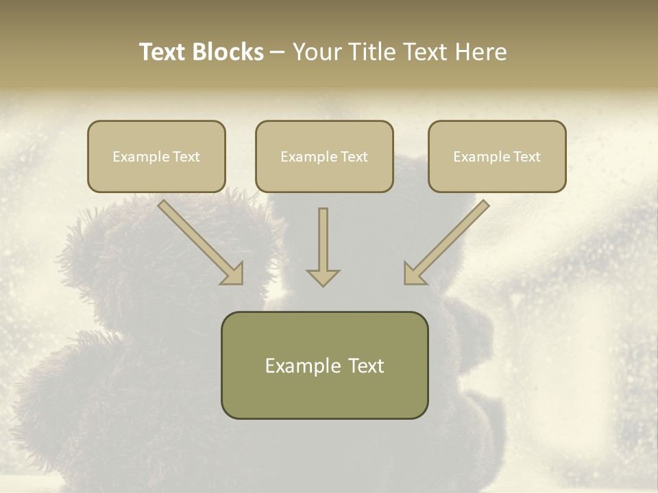 A Teddy Bear Sitting Next To Another Teddy Bear On A Rainy Day PowerPoint Template