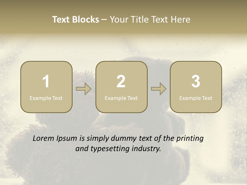 A Teddy Bear Sitting Next To Another Teddy Bear On A Rainy Day PowerPoint Template