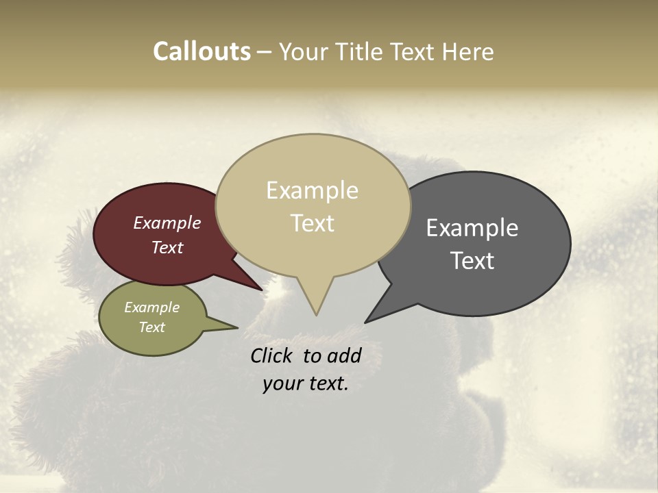 A Teddy Bear Sitting Next To Another Teddy Bear On A Rainy Day PowerPoint Template