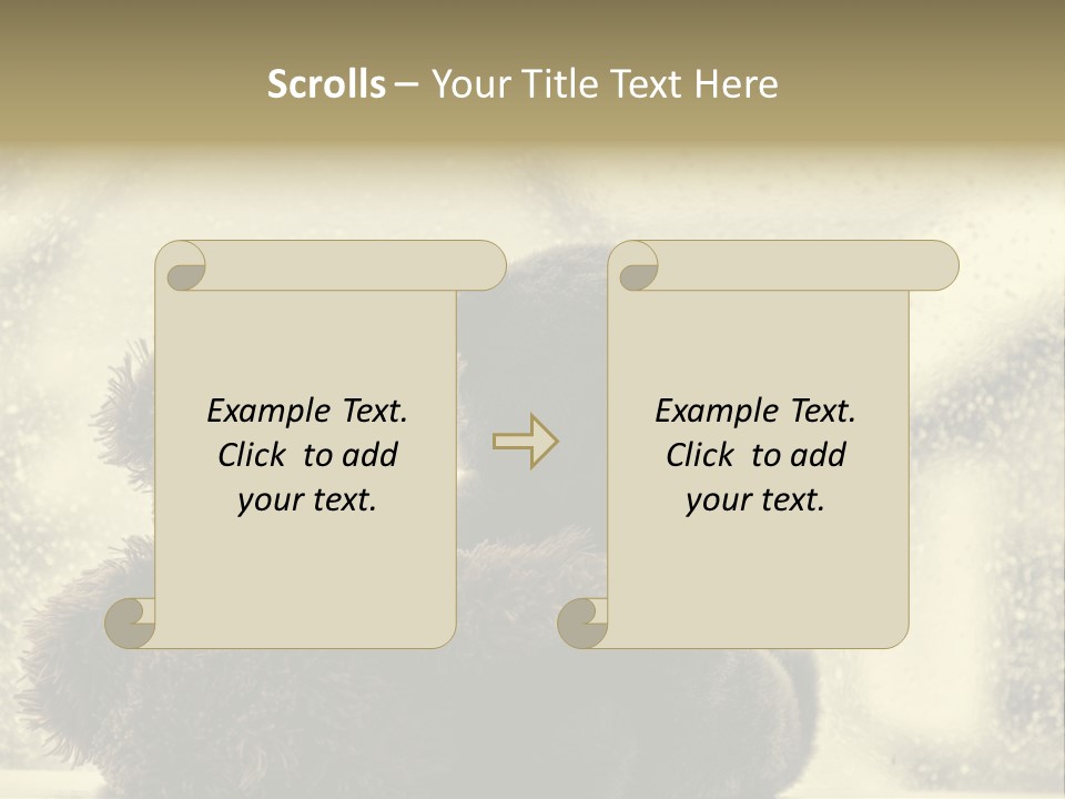 A Teddy Bear Sitting Next To Another Teddy Bear On A Rainy Day PowerPoint Template